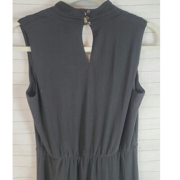 WHITE HOUSE BLACK MARKET SLEEVELESS V NECK MAXI DRESS IN BLACK, SZ 0 - Picture 10 of 15